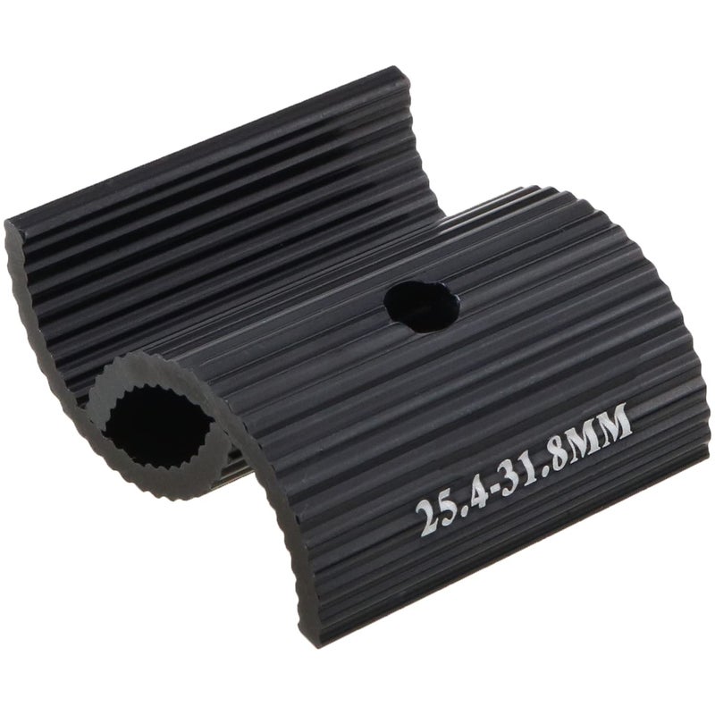 heyous 1 Pair Black 25.4 to 31.8MM Cycling Parts Components Bike Handlebar Shim Bicycle Handlebar Stem Shim Handle Bar Adapter Reducer Aluminum Alloy Clamp Spacer Conversion Shims - Image 1